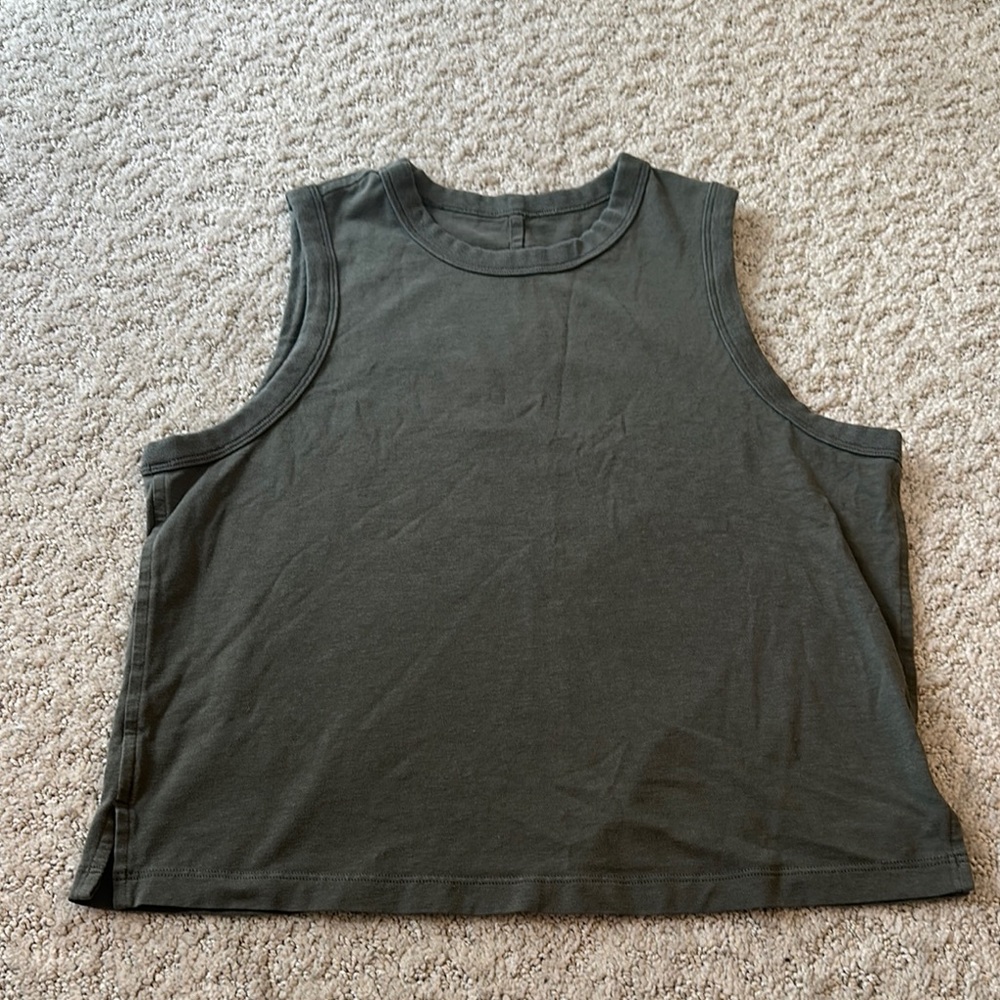 Women's Sleeveless Top in Olive Green